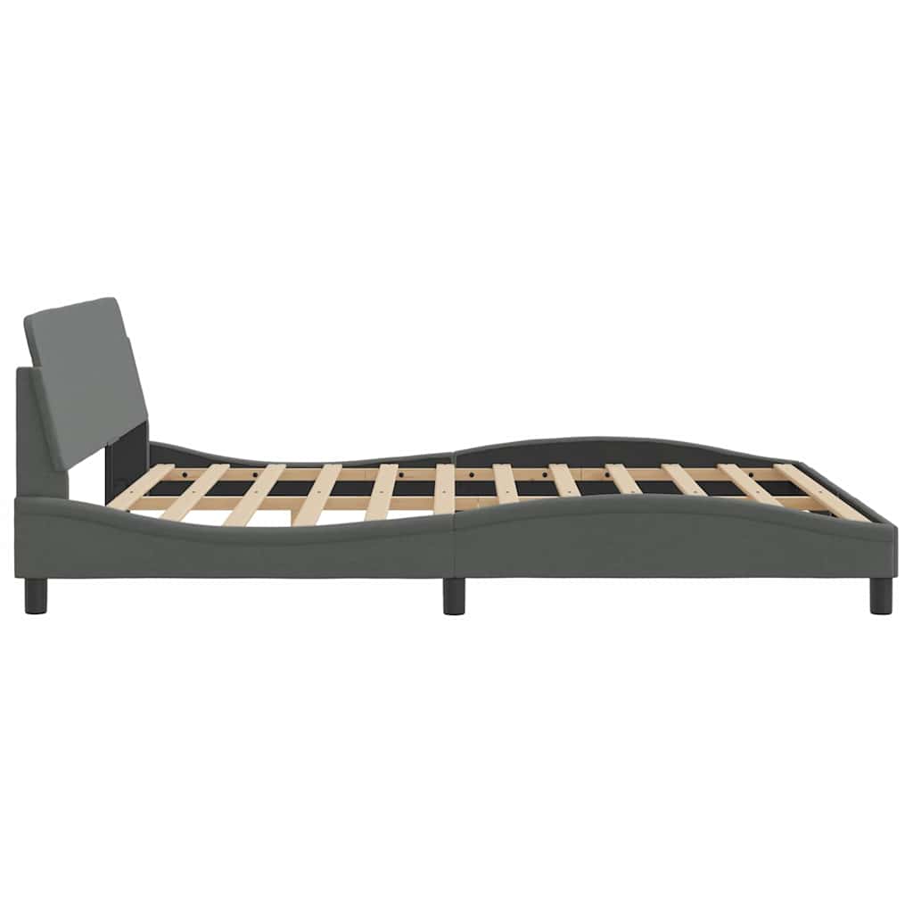 Struttura letto Dover Grigio Scuro 180x200 cm in Tessuto | homemem39