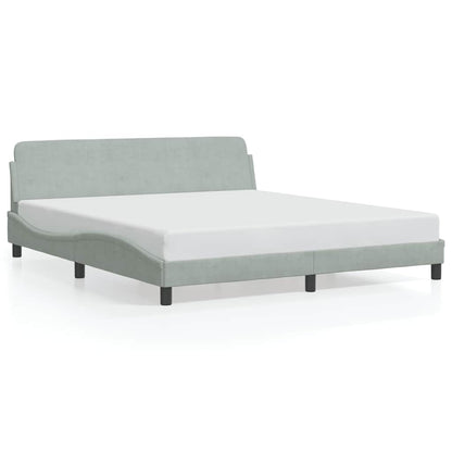 Struttura letto Dover Grigio Chiaro 180x200 cm in Velluto | homemem39