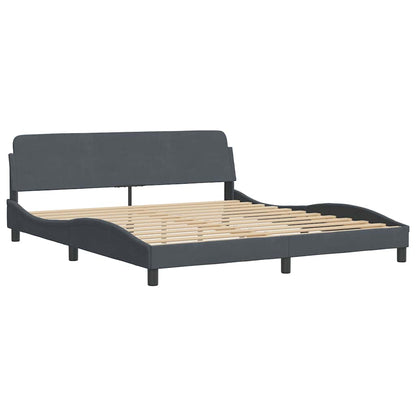 Struttura letto Dover Grigio Scuro 180x200 cm in Velluto | homemem39