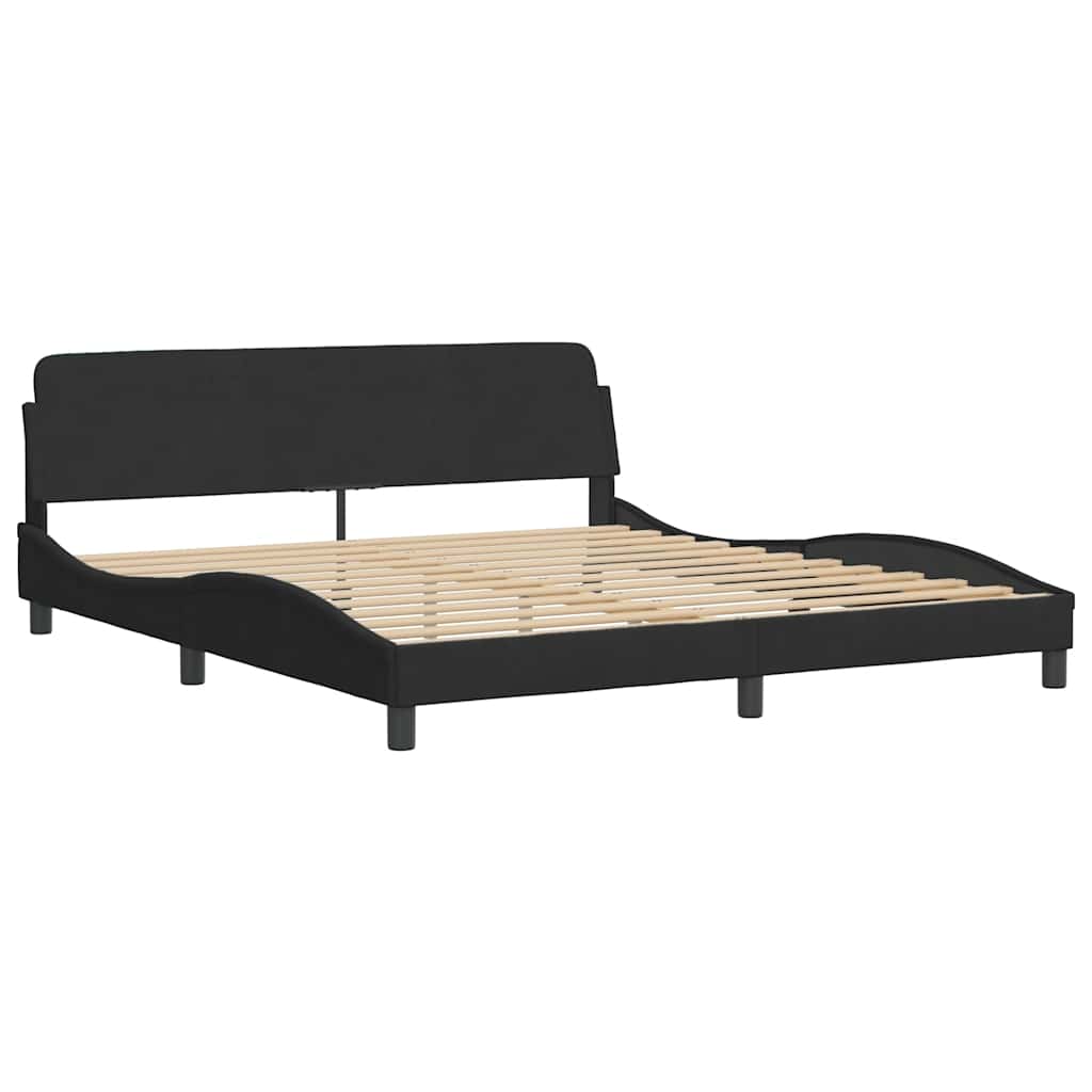 Struttura letto Dover Nera 180x200 cm in Velluto | homemem39
