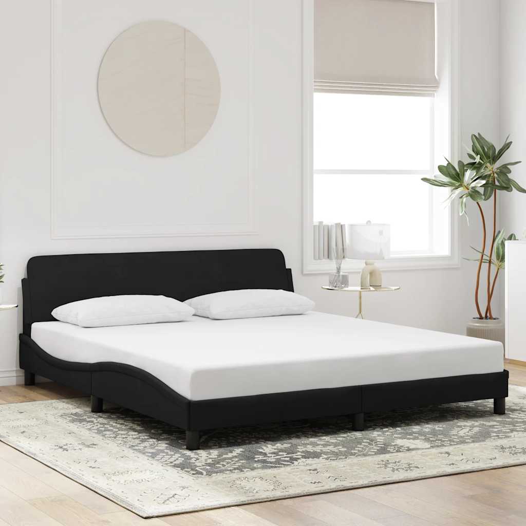 Struttura letto Dover Nera 180x200 cm in Velluto | homemem39