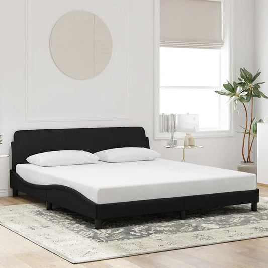 Struttura letto Dover Nera 180x200 cm in Velluto | homemem39