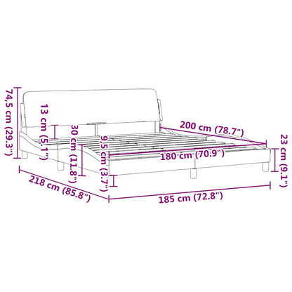 Struttura letto Dover in Similpelle Bianca e Nera 180x200 cm | homemem39