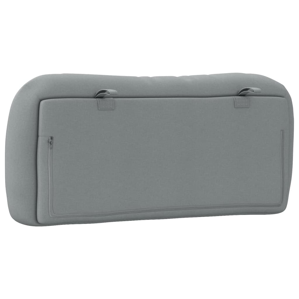 Cuscino Testiera Grigio Chiaro 90 cm in Tessuto - homemem39