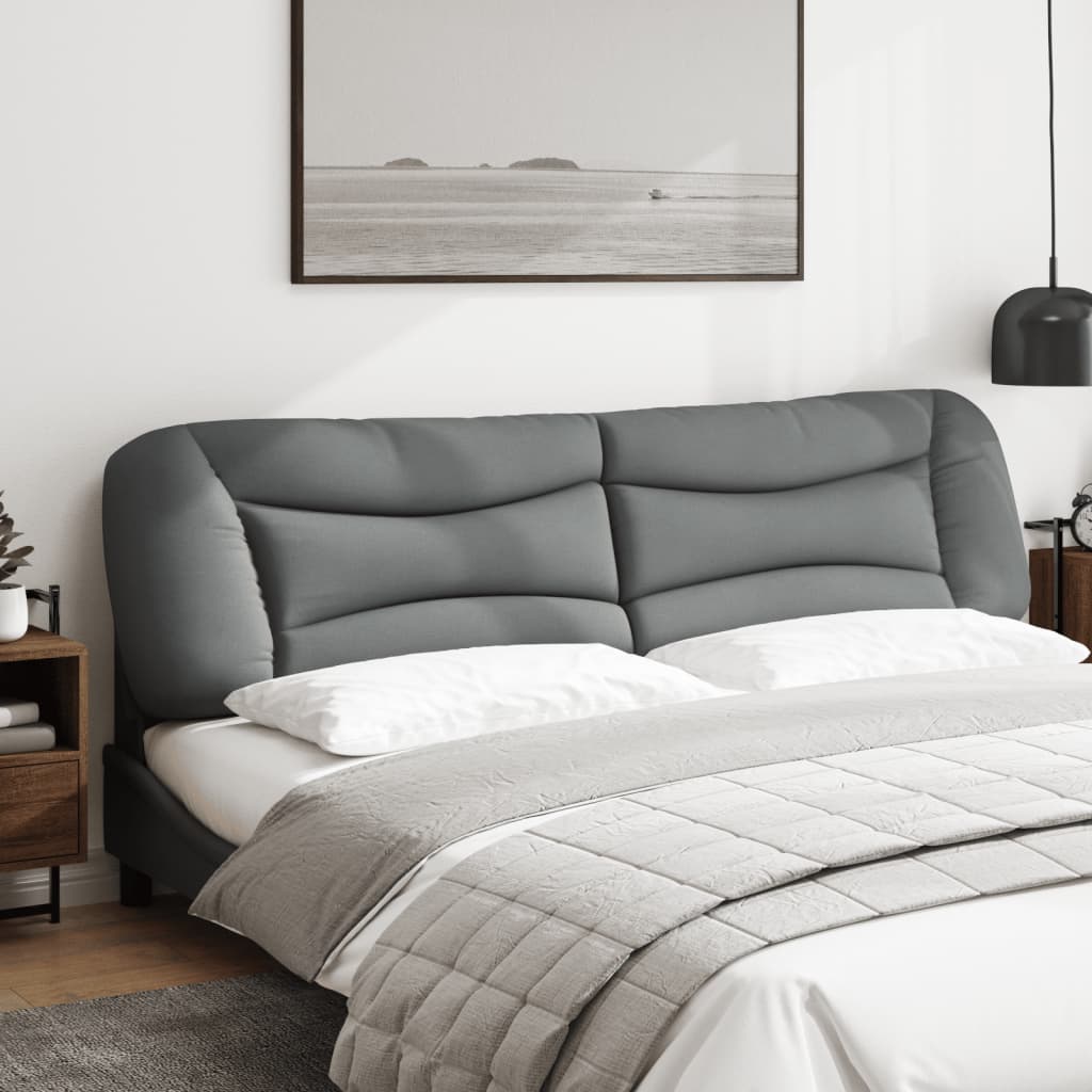 Cuscino Testiera Grigio Chiaro 200 cm in Tessuto - homemem39