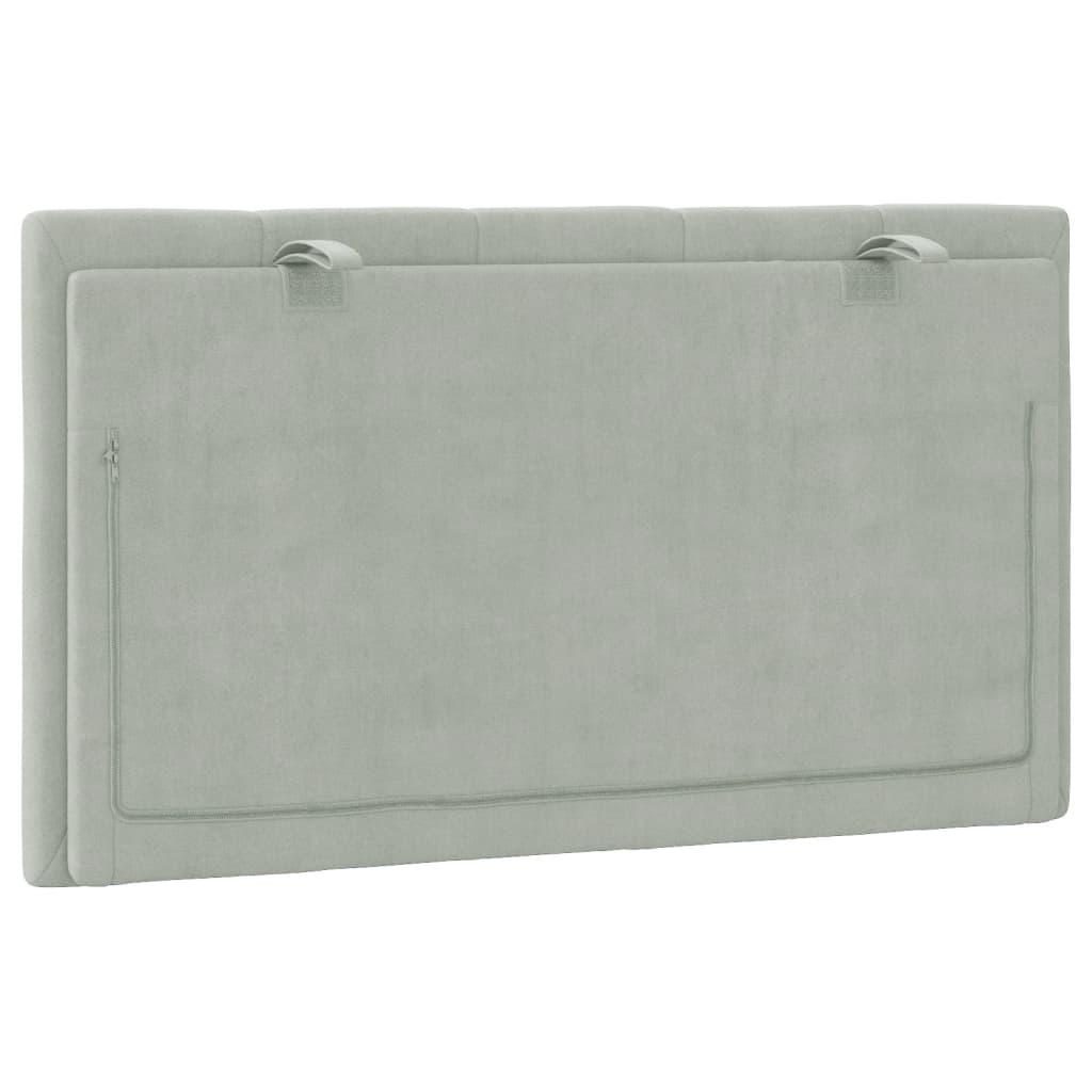 Cuscino Testiera Grigio Chiaro 80 cm in Velluto - homemem39