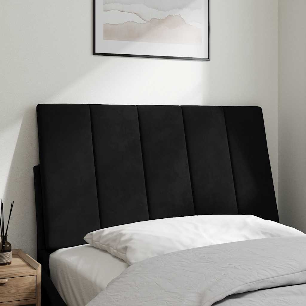 Cuscino Testiera Hanko Nero 90 cm in Velluto | homemem39