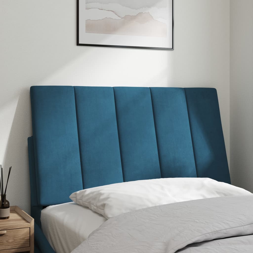 Cuscino Testiera Blu 90 cm in Velluto - homemem39