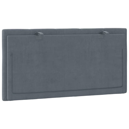 Cuscino Testiera Grigio Scuro 100 cm in Velluto - homemem39
