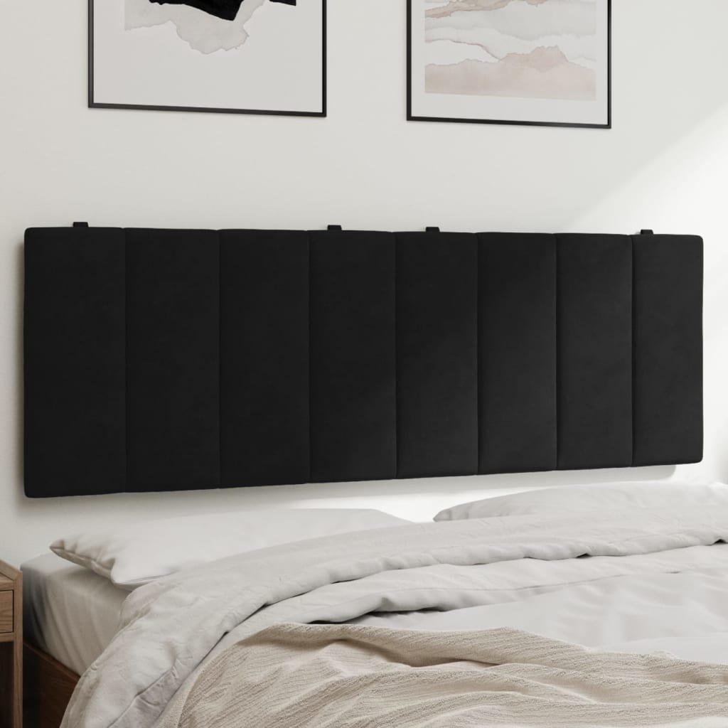 Cuscino Testiera Nero 120 cm in Velluto - homemem39
