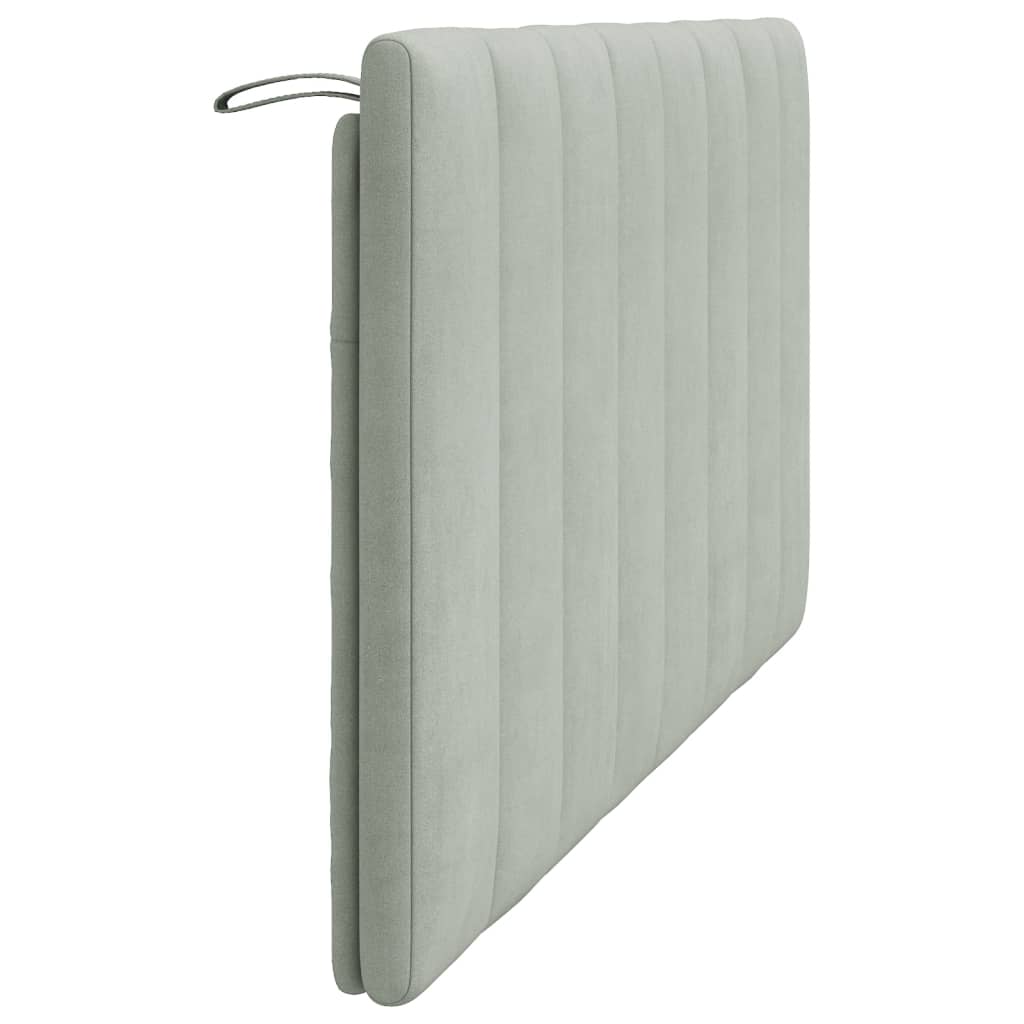 Cuscino Testiera Grigio Chiaro 160 cm in Velluto - homemem39