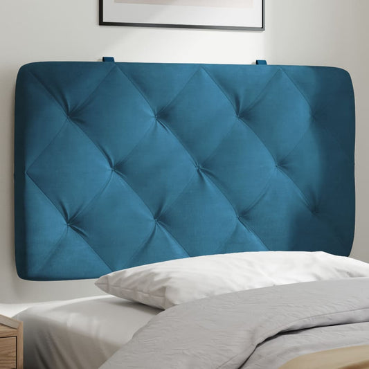 Cuscino Testiera Blu 80 cm in Velluto - homemem39
