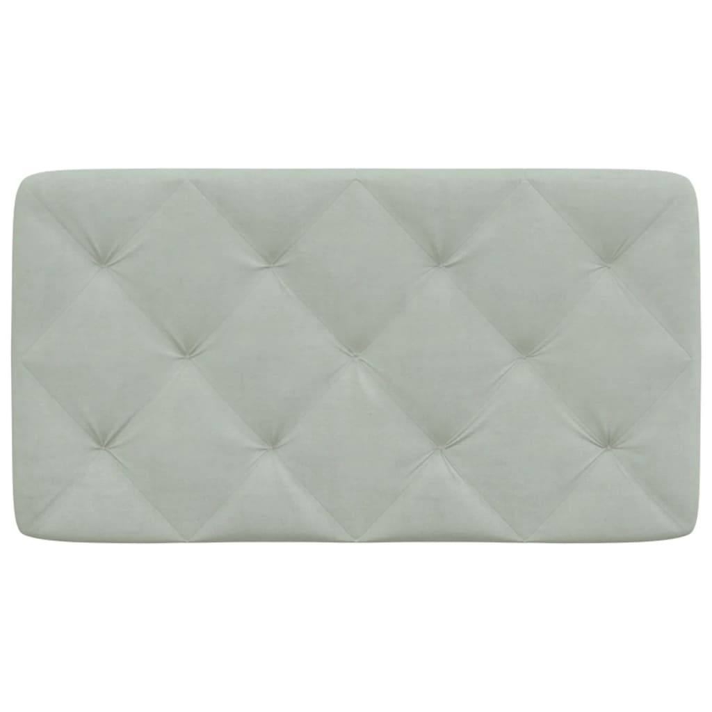 Cuscino Testiera Grigio Chiaro 90 cm in Velluto - homemem39