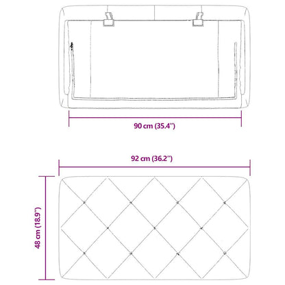 Cuscino Testiera Verde Scuro 90 cm in Velluto