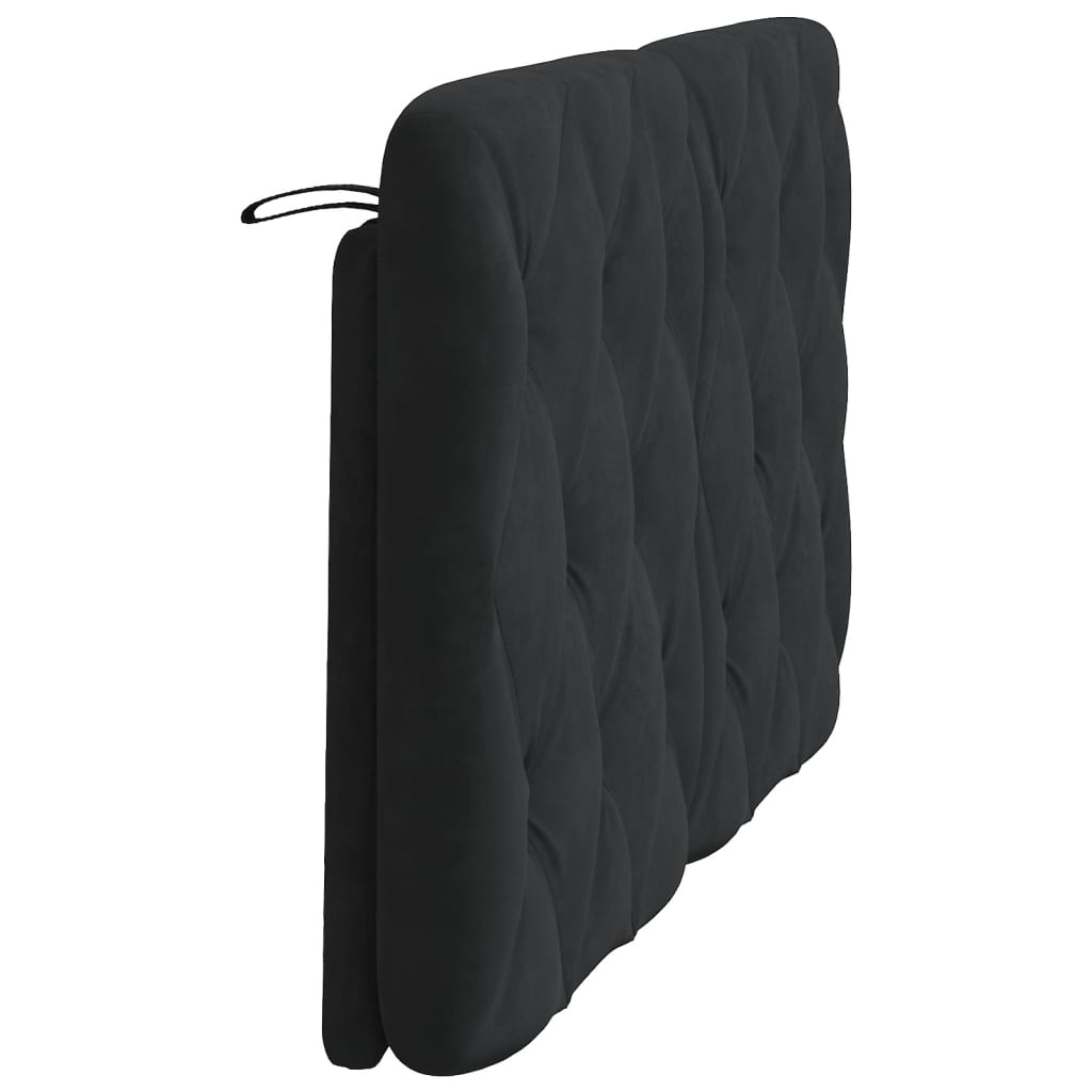 Cuscino Testiera Nero 120 cm in Velluto - homemem39