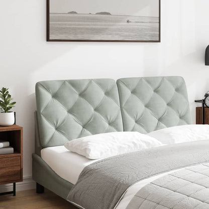 Cuscino Testiera Grigio Chiaro 140 cm in Velluto - homemem39