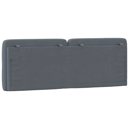 Cuscino Testiera Grigio Scuro 140 cm in Velluto - homemem39