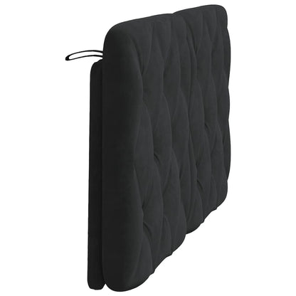 Cuscino Testiera Nero 140 cm in Velluto - homemem39