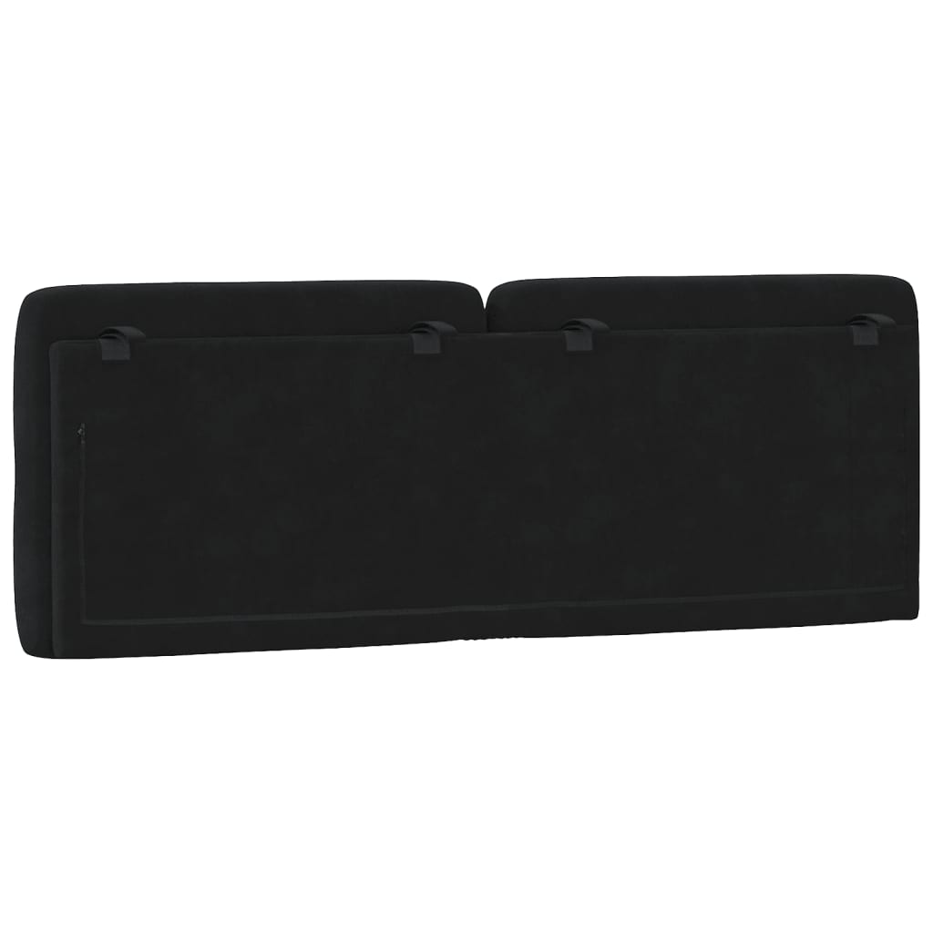 Cuscino Testiera Nero 140 cm in Velluto - homemem39