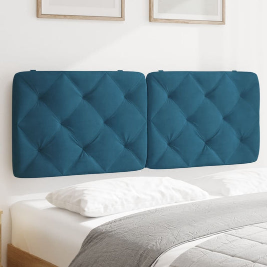 Cuscino Testiera Blu 140 cm in Velluto - homemem39