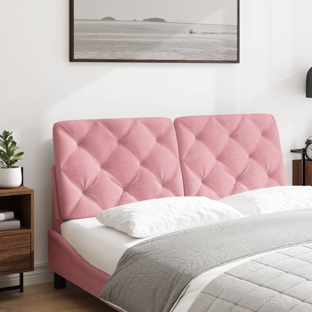 Cuscino Testiera Rosa 140 cm in Velluto - homemem39