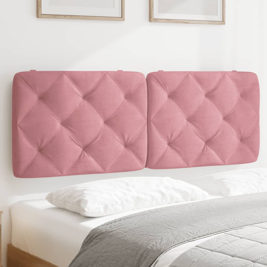 Cuscino Testiera Rosa 140 cm in Velluto - homemem39