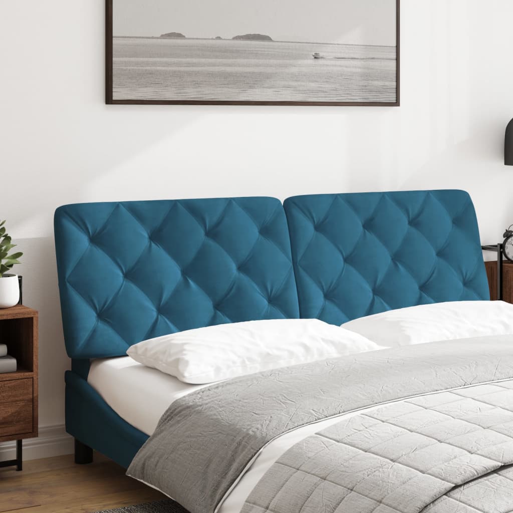 Cuscino Testiera Blu 160 cm in Velluto - homemem39