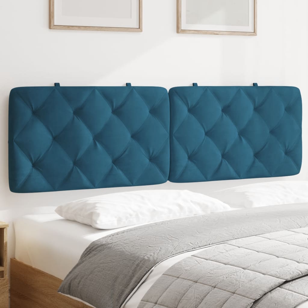 Cuscino Testiera Blu 160 cm in Velluto - homemem39