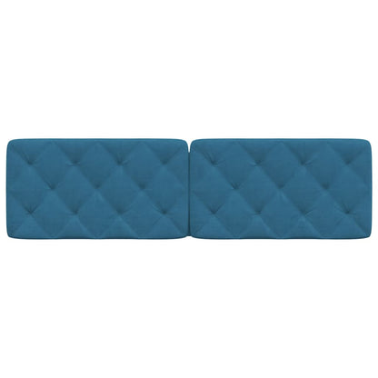Cuscino Testiera Blu 180 cm in Velluto