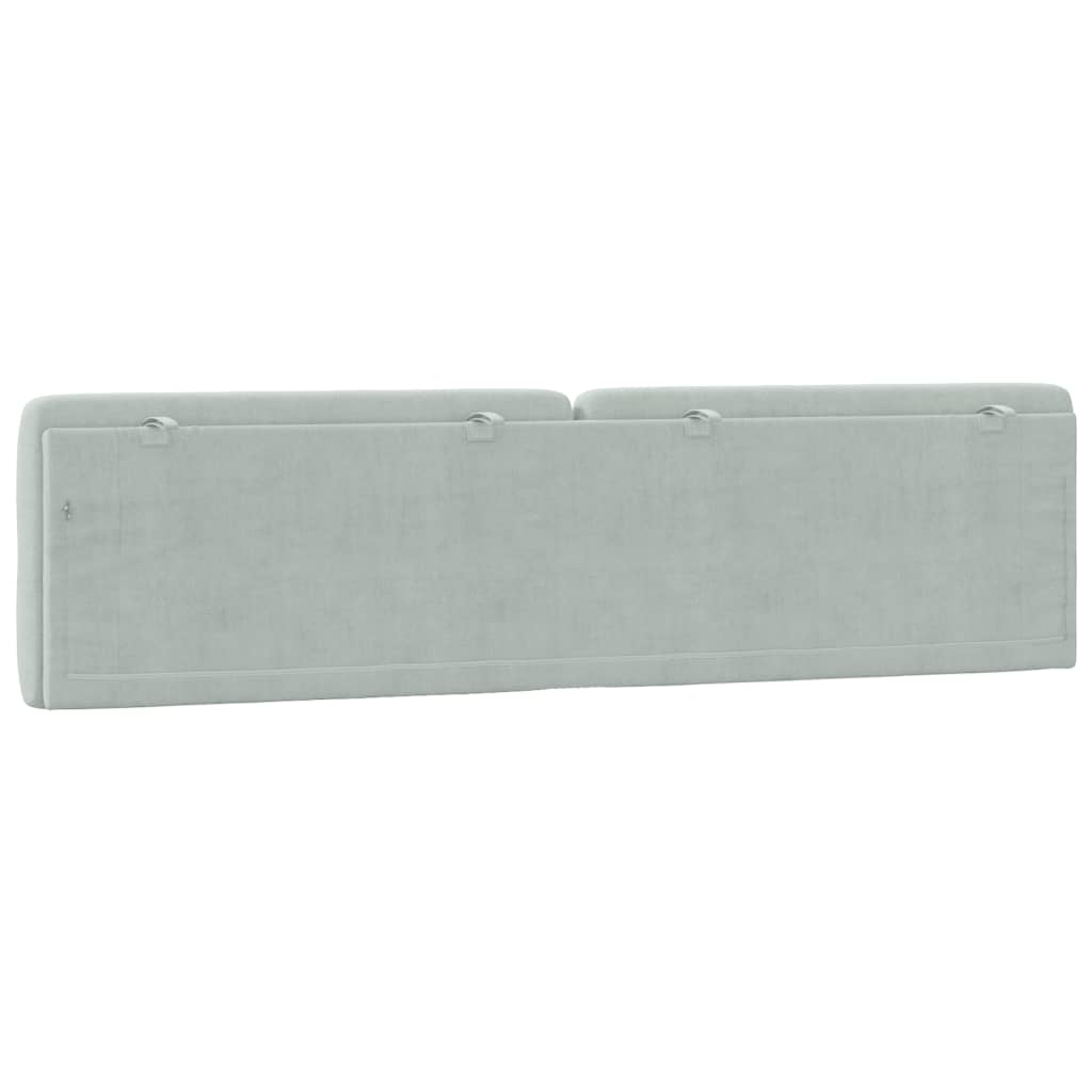 Cuscino Testiera Grigio Chiaro 200 cm in Velluto
