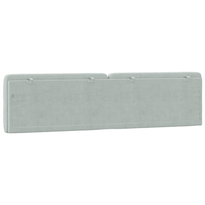 Cuscino Testiera Grigio Chiaro 200 cm in Velluto