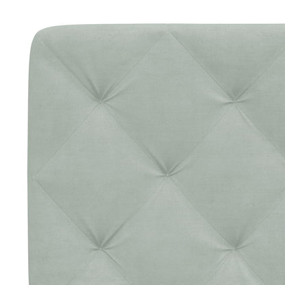 Cuscino Testiera Grigio Chiaro 200 cm in Velluto