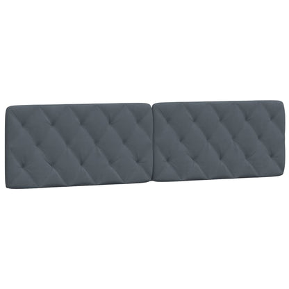 Cuscino Testiera Grigio Scuro 200 cm in Velluto