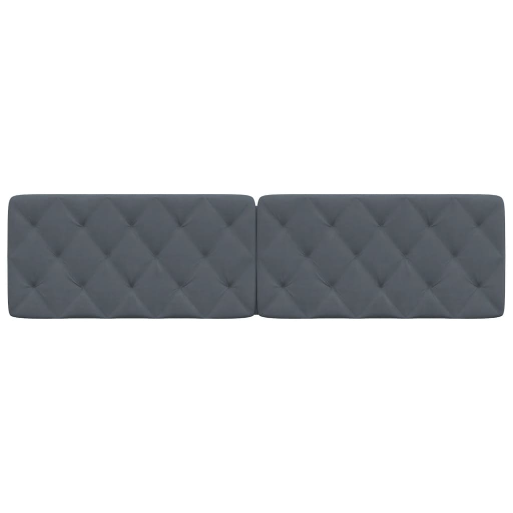 Cuscino Testiera Grigio Scuro 200 cm in Velluto