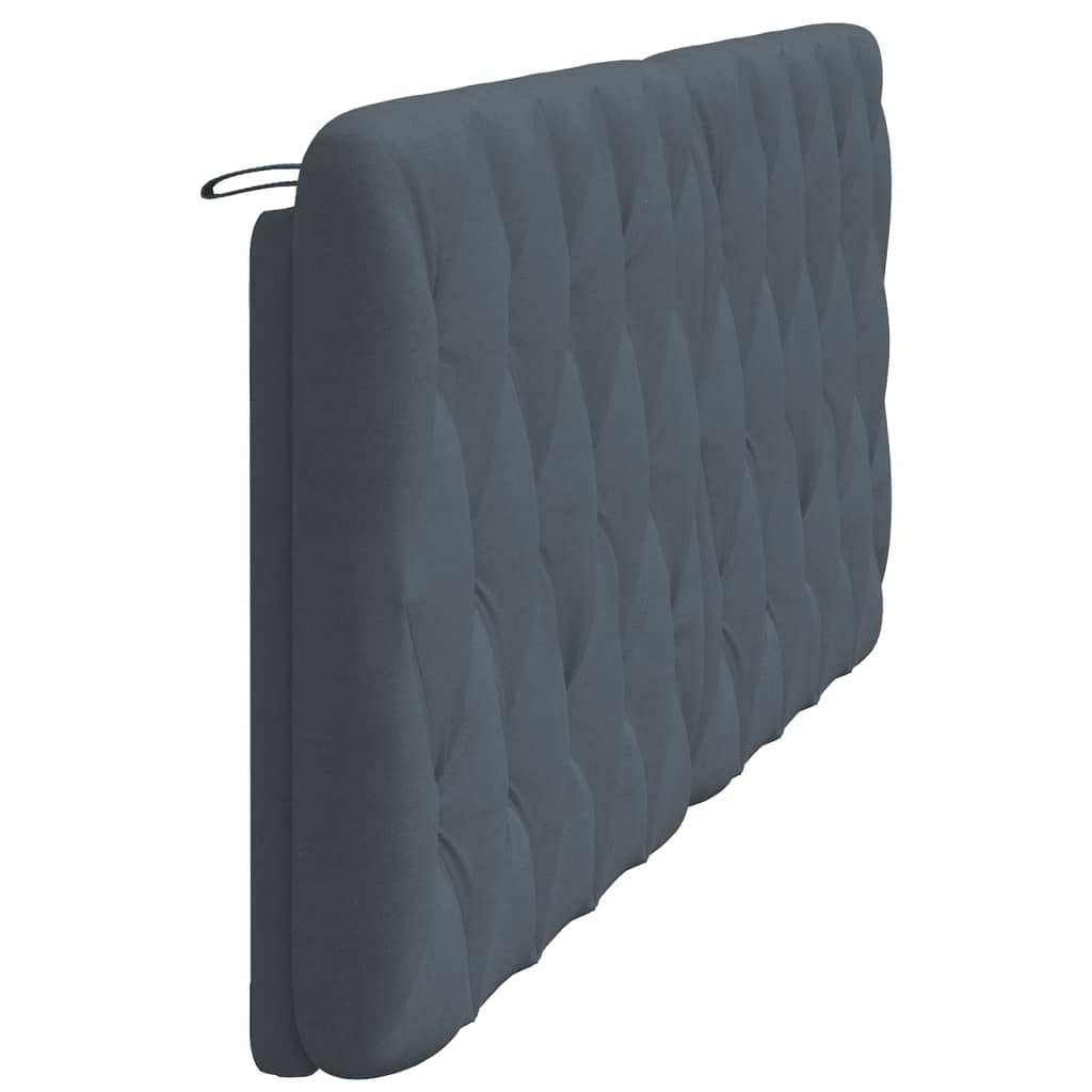 Cuscino Testiera Grigio Scuro 200 cm in Velluto