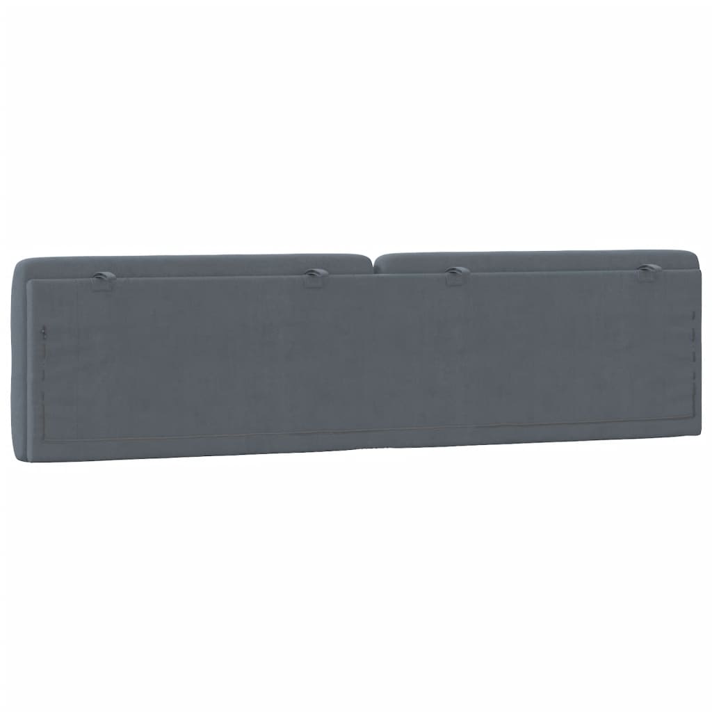 Cuscino Testiera Grigio Scuro 200 cm in Velluto