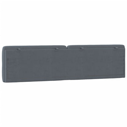 Cuscino Testiera Grigio Scuro 200 cm in Velluto
