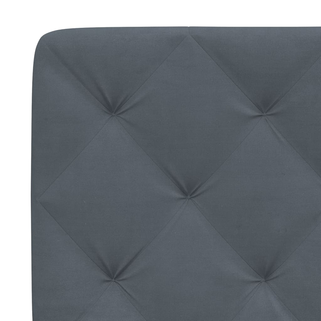Cuscino Testiera Grigio Scuro 200 cm in Velluto