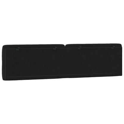 Cuscino Testiera Nero 200 cm in Velluto