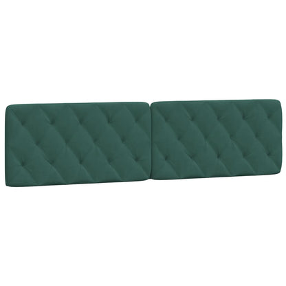 Cuscino Testiera Verde Scuro 200 cm in Velluto