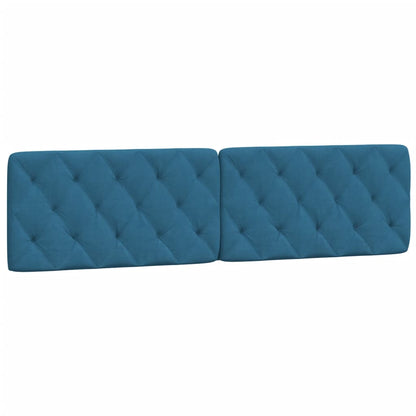 Cuscino Testiera Blu 200 cm in Velluto