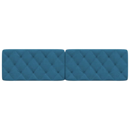 Cuscino Testiera Blu 200 cm in Velluto