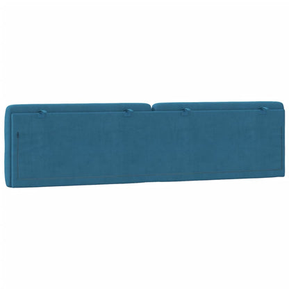 Cuscino Testiera Blu 200 cm in Velluto