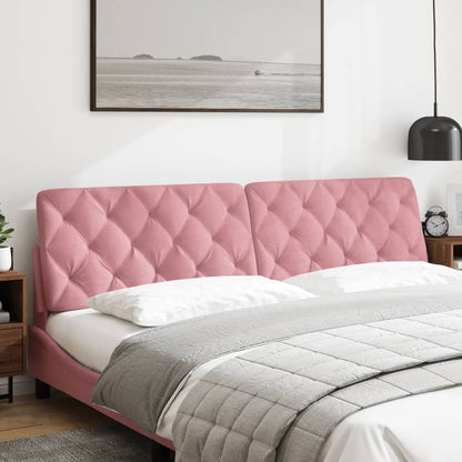 Cuscino Testiera Rosa 200 cm in Velluto