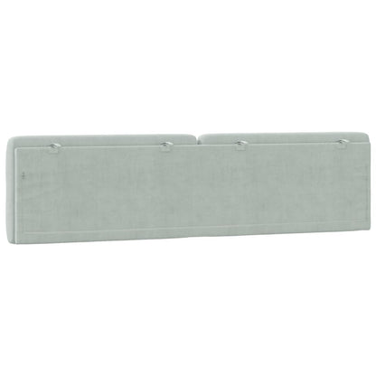 Cuscino Testiera Grigio Chiaro 193 cm in Velluto