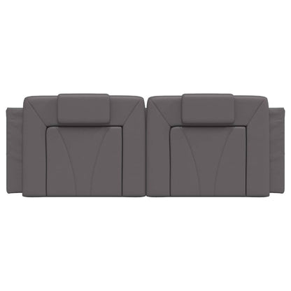 Cuscino Testiera Grigio 120 cm in Similpelle - homemem39