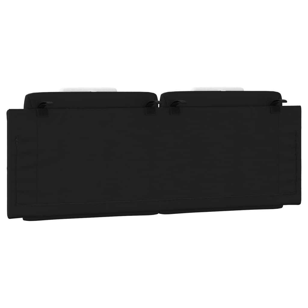 Cuscino Testiera Nero e Bianco 120 cm in Similpelle - homemem39