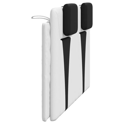 Cuscino Testiera Nero e Bianco 120 cm in Similpelle - homemem39