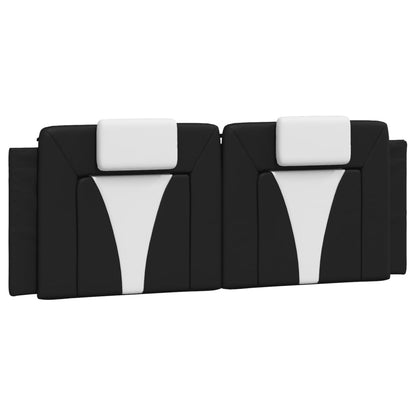 Cuscino Testiera Viana Nero e Bianco 137 cm in Similpelle