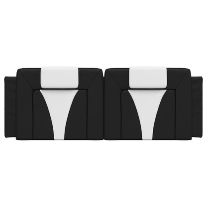 Cuscino Testiera Viana Nero e Bianco 137 cm in Similpelle